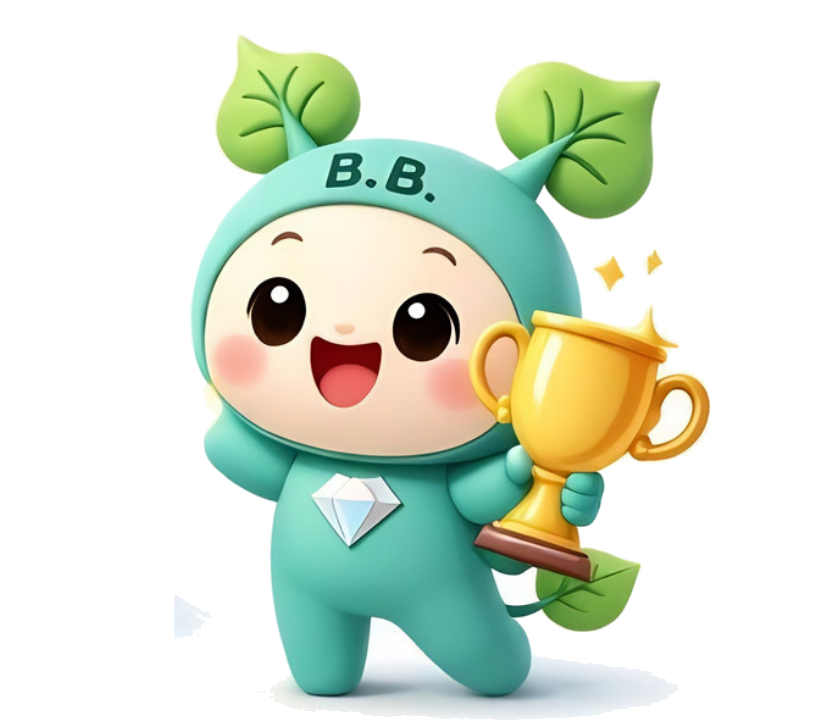 B.B. ถือถ้วยรางวัล